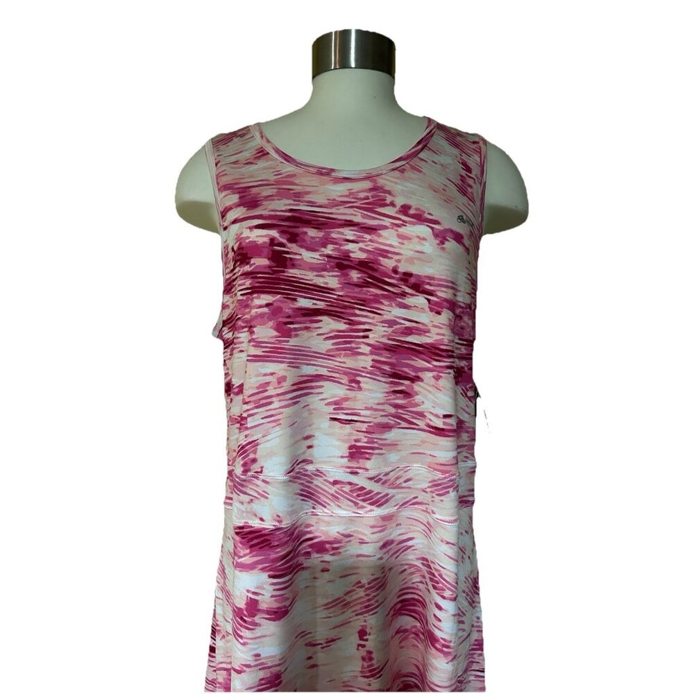 Silver Bait Women’s Pink White Sleeveless Dress Strap Athletic Stretch Straps 1X - Picture 2 of 11
